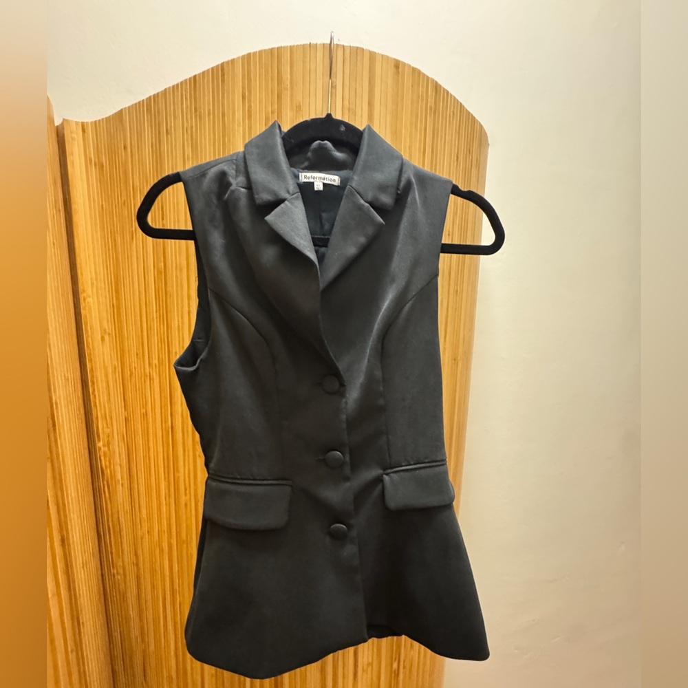Reformation Billie Vest Black - Size XS